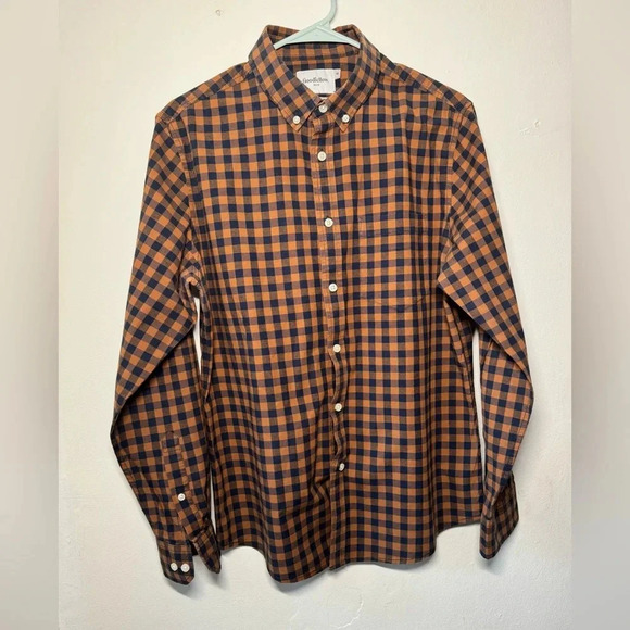 Goodfellow & Company | Men’s Button Down | Orange Plaid - Picture 10 of 12